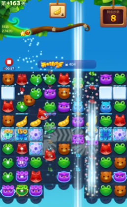 开心消消乐隐藏关163关怎么过2