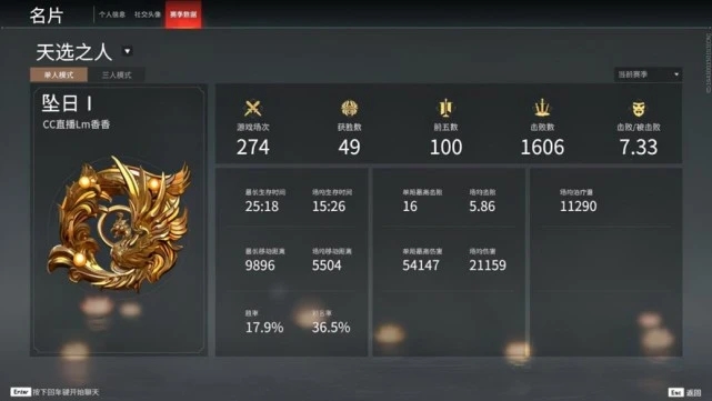 永劫无间单排什么段位厉害3