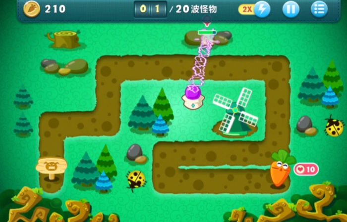 保卫萝卜丛林第7关怎么过1