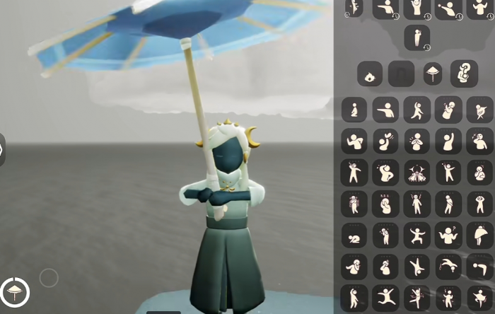 光遇怎么打着伞转圈圈2