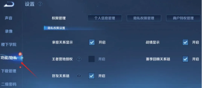 王者荣耀怎么设置禁止观战3