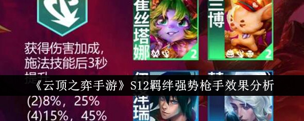 云顶之弈手游S12羁绊强势枪手效果怎么样_云顶之弈枪手配什么装备
