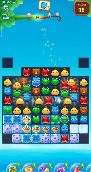 开心消消乐隐藏关271关怎么过2