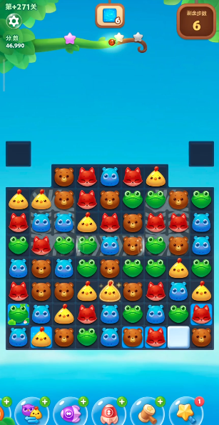 开心消消乐隐藏关271关怎么过3