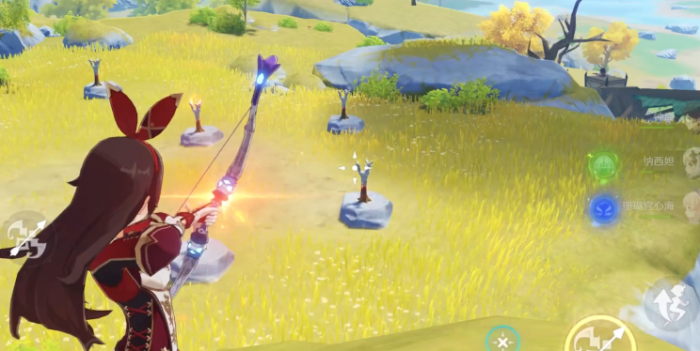 原神翠玦山上火柱子怎么解1