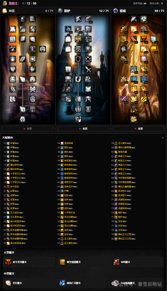 魔兽世界时光服圣骑士练级天赋雕文_魔兽世界圣骑士练级天赋加点