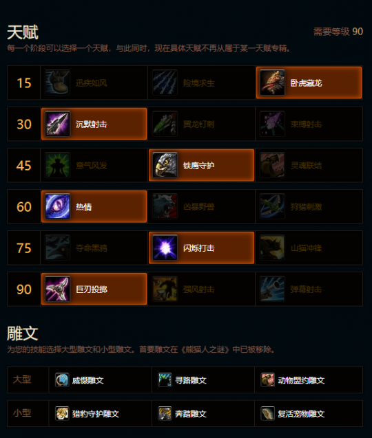 魔兽世界熊猫人之谜野兽猎天赋雕文_魔兽世界熊猫人之谜天赋模拟器