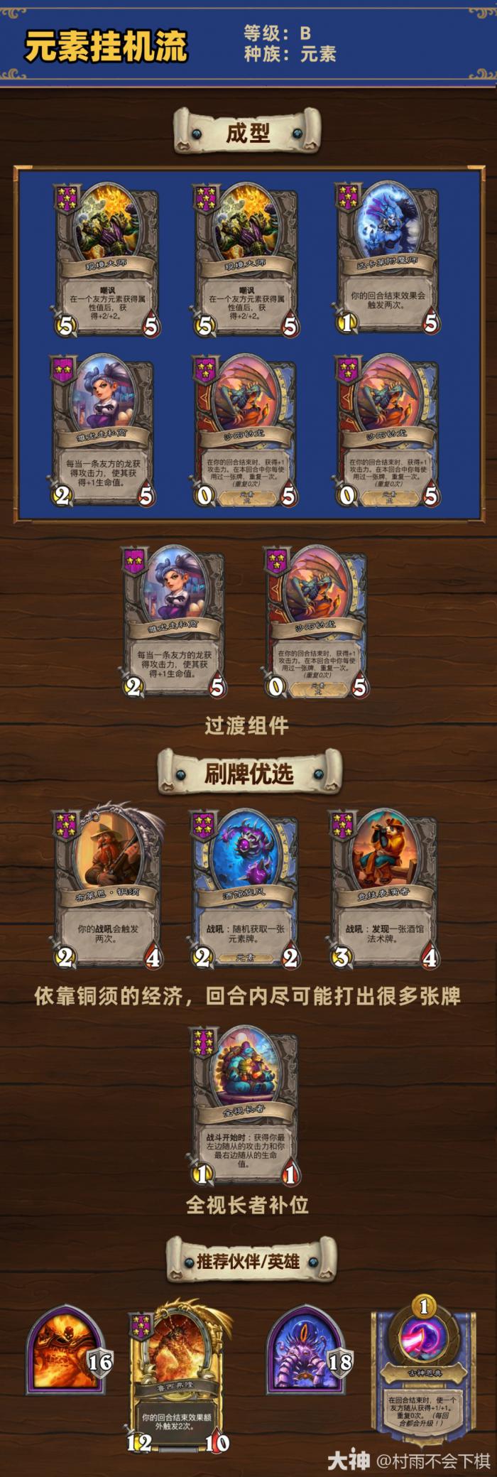 炉石传说33.6.2酒馆战棋元素挂机流玩法攻略1