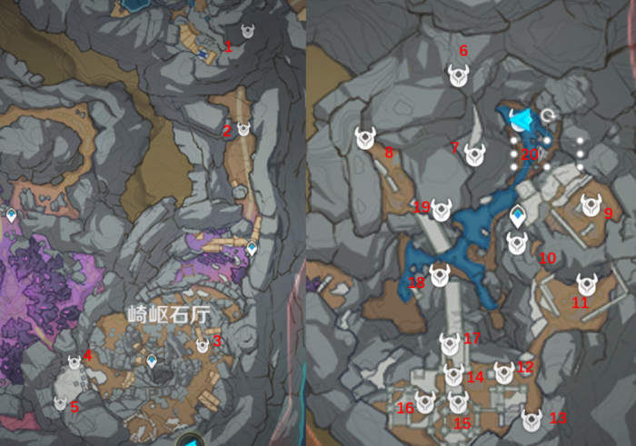 原神层岩巨渊崎岖石厅宝箱在哪1