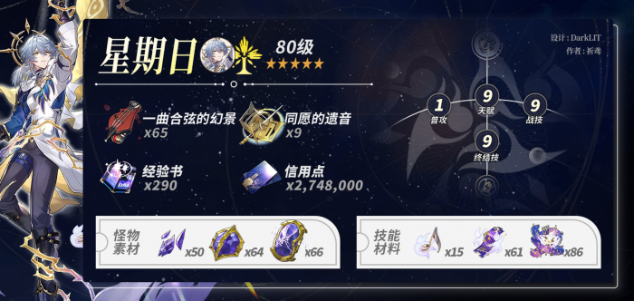 崩坏星穹铁道星期日培养材料一览1