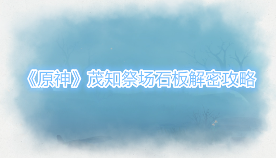 原神茂知祭场石板_原神茂知之壳怎么开启