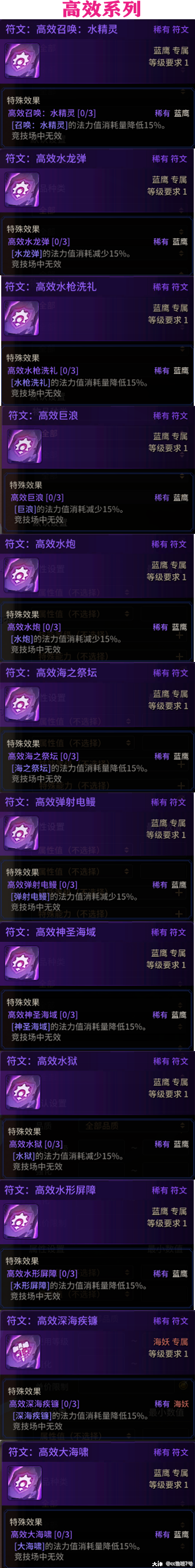 超激斗梦境蓝鹰符文图鉴大全2