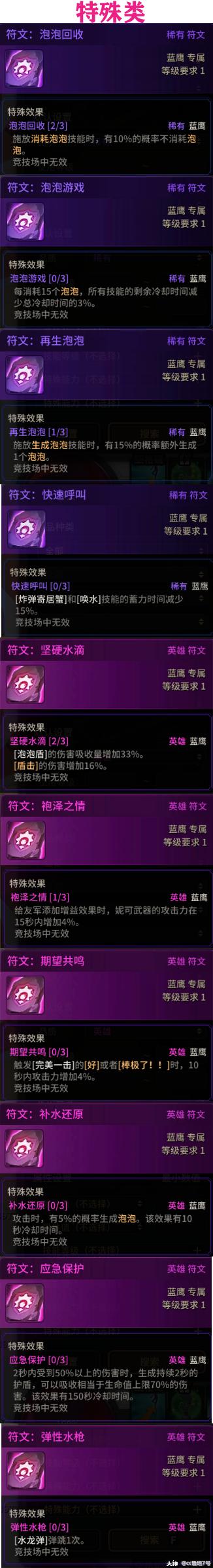 超激斗梦境蓝鹰符文图鉴大全8