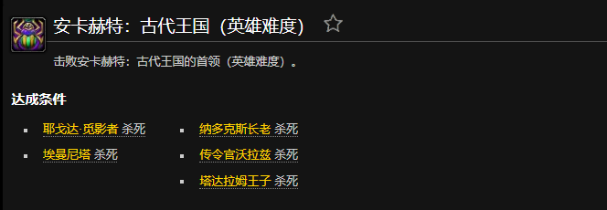 魔兽世界安卡赫特古代王国成就_安卡赫特古代王国 老二