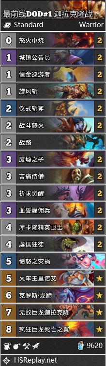 炉石传说巨龙降临迦拉克隆战卡组_炉石 巨龙降临