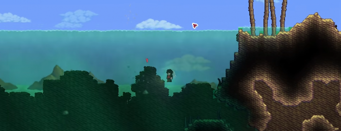 泰拉瑞亚灾厄硫磺海怎么下去1