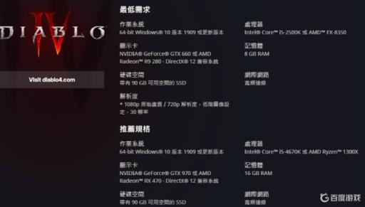 暗黑四电脑配置要求是什么?_暗黑破坏神4配置要求