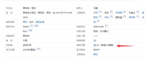黑神话悟空用什么引擎开发的?1