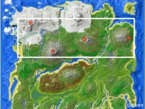 方舟维京岛黑曜石在哪个位置?_方舟进化生存维京湾地图位置