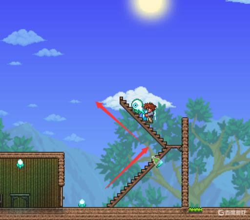 泰拉瑞亚怎么建楼梯让npc上下自如?3