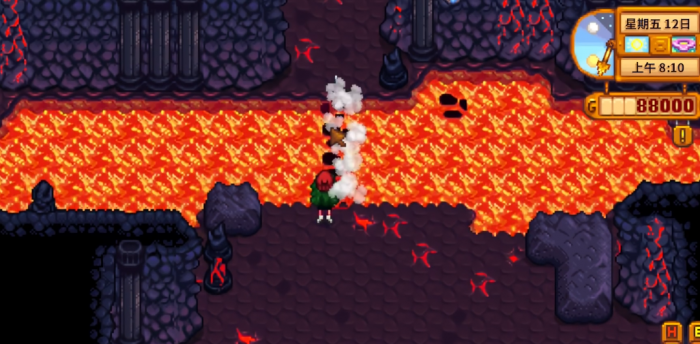 星露谷物语姜岛火山怎么过1