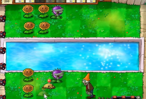 植物大战僵尸泳池关卡怎么打2